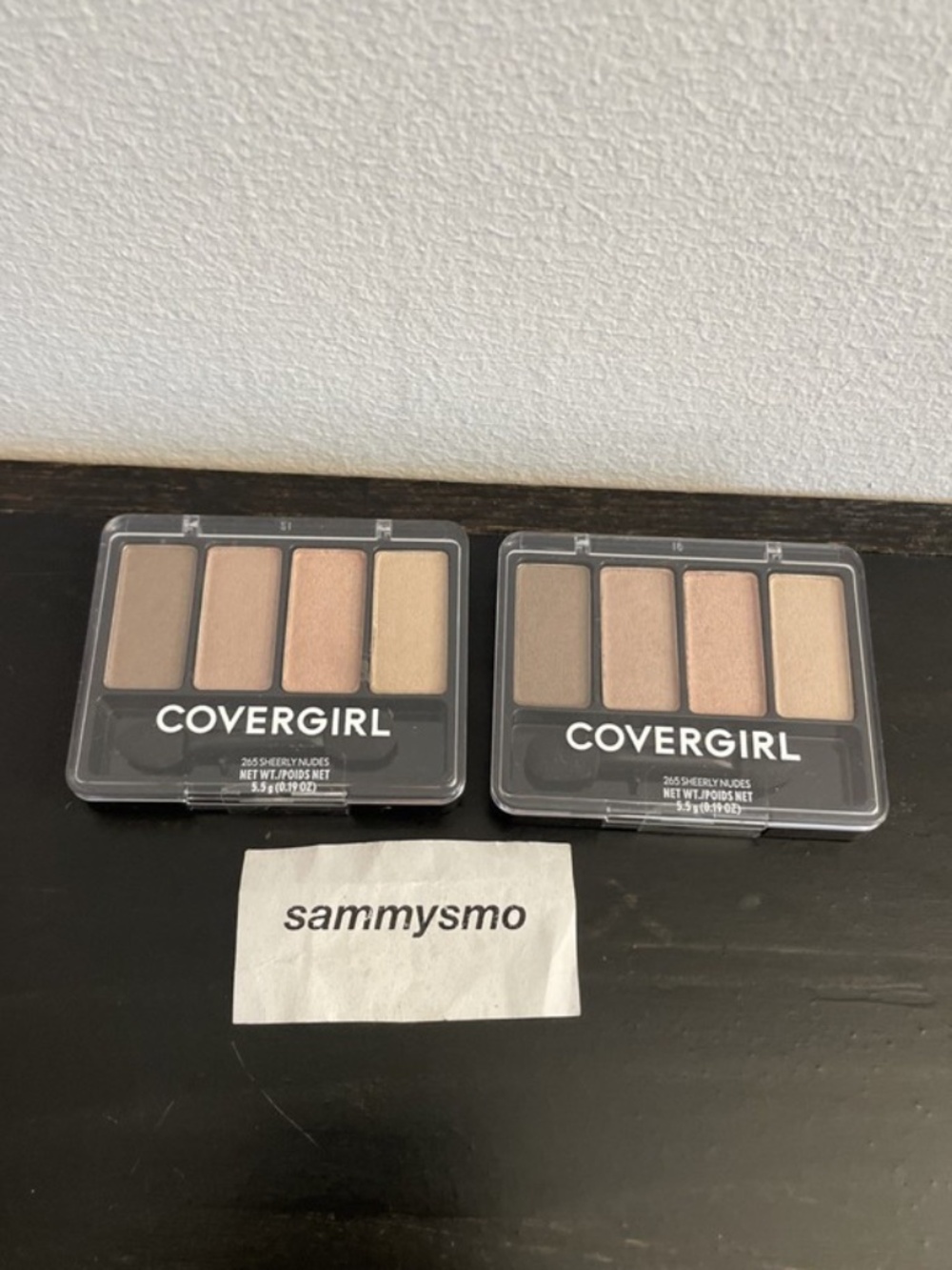 CoverGirl Eye Enhancers Eyeshadow Quad # 265 Sheerly Nudes 0.19oz., x2 Discont